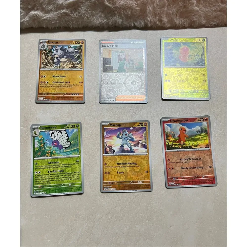 Pokemon Card Lot Holo & Reverse Holo Bundle 10 Cards Mixed Set TCG NM